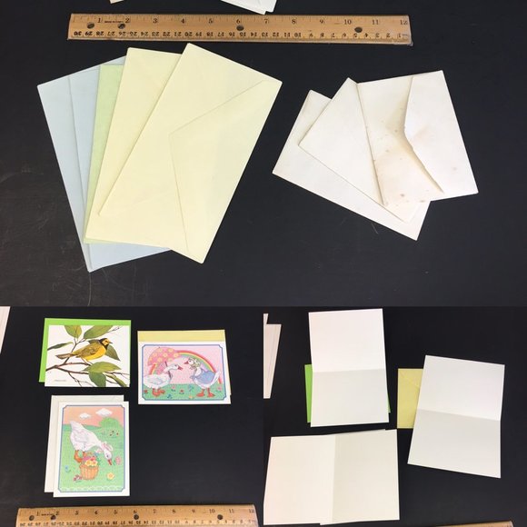 Random Lot 10 Vintage Paper Greeting Cards Unused w Extra Empty Envelopes READ - Picture 4 of 11